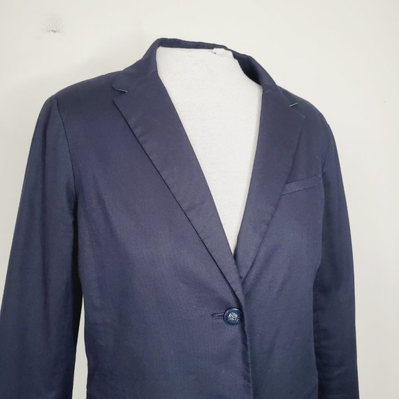 GAP Blazer Academy Preppy Classic Navy 10 - Picture 4 of 12